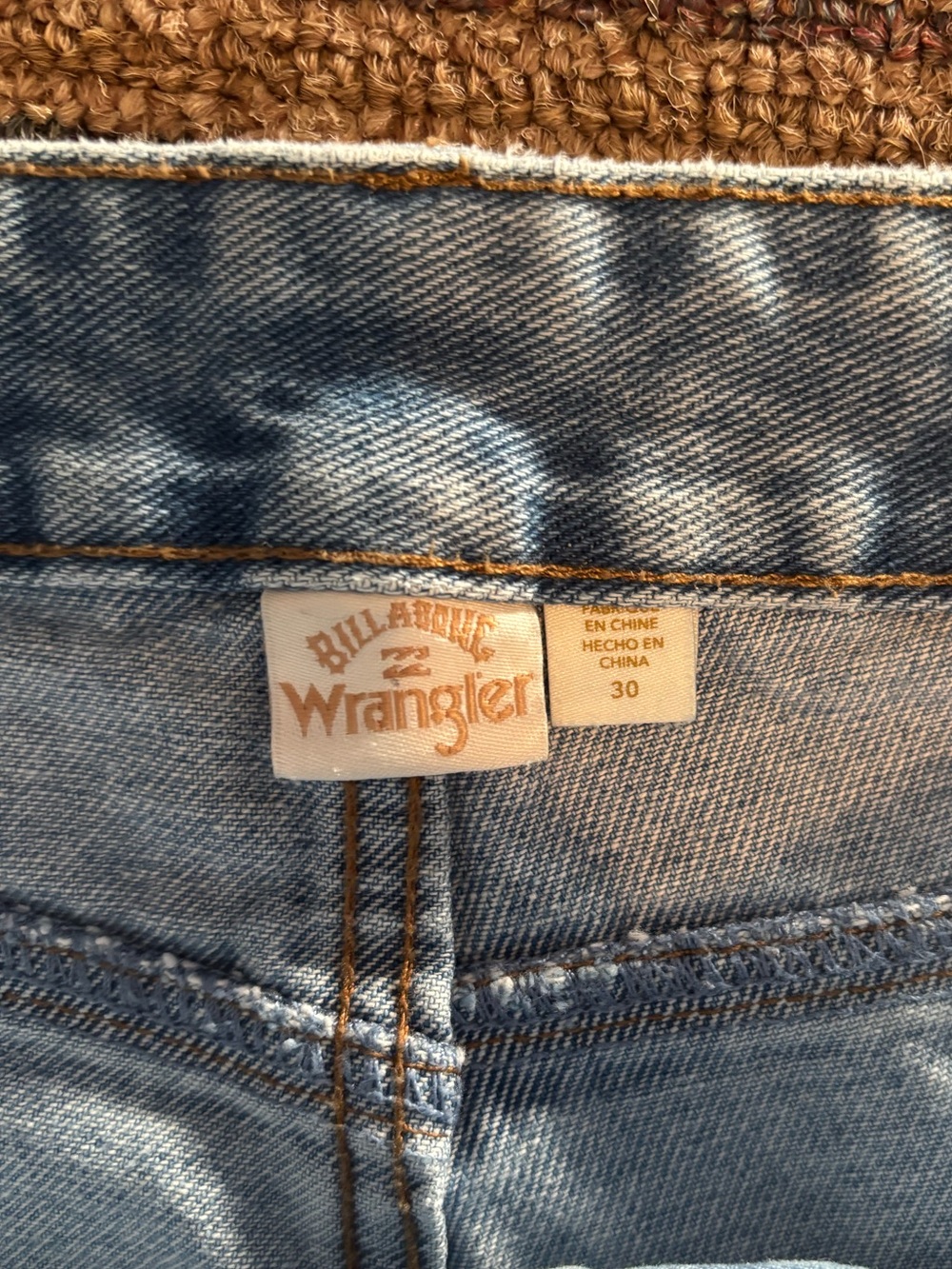 Wrangler Light Blue Patchwork Flared Jeans - Picture 2 of 3